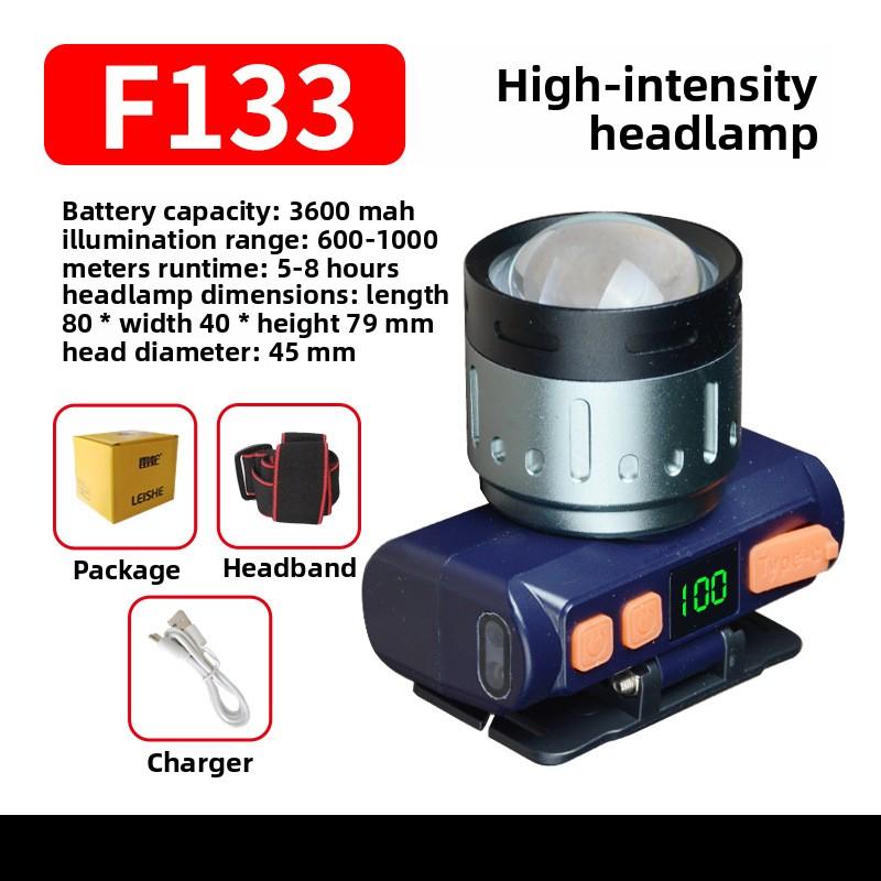 

Мощная лазерная пушка с ярким светодиодом, перезаряжаемая литиевая батарея, налобный фонарь для рыбалки ночью с индукционным управлением и длительным временем работы