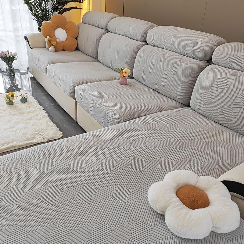 Sofa Seat Cushion Coverastic Thick L-Shape Corner Armchair Sofa Cover Slipcover Furniture Protector For Living Room