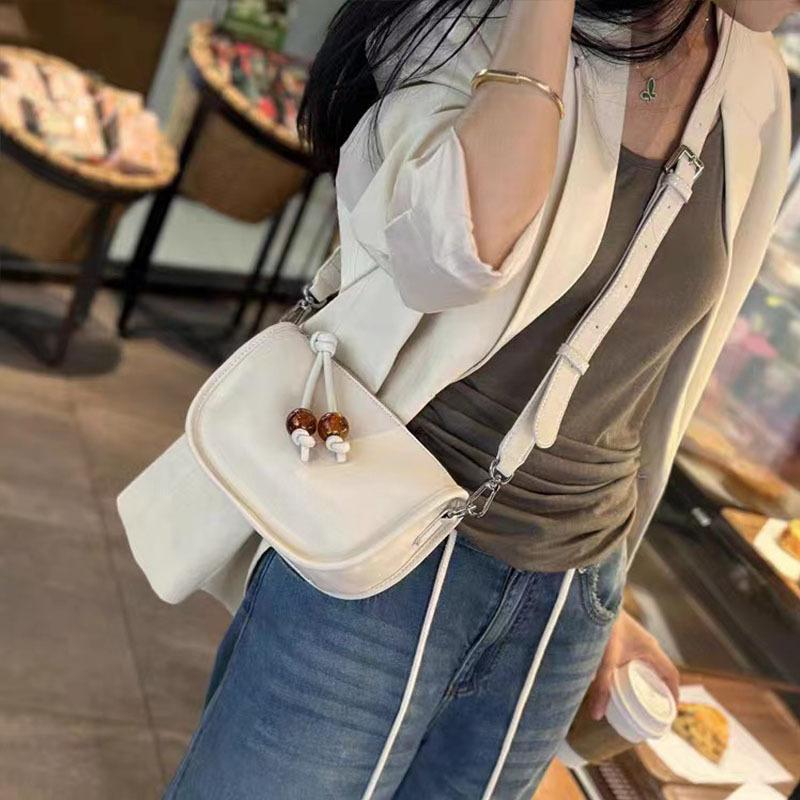 Genuine Leather Dumpling Bag Women's Casual All-Match Cowhide Bag Mini Shoulder Crossbody Bag Mobile Phone Bag