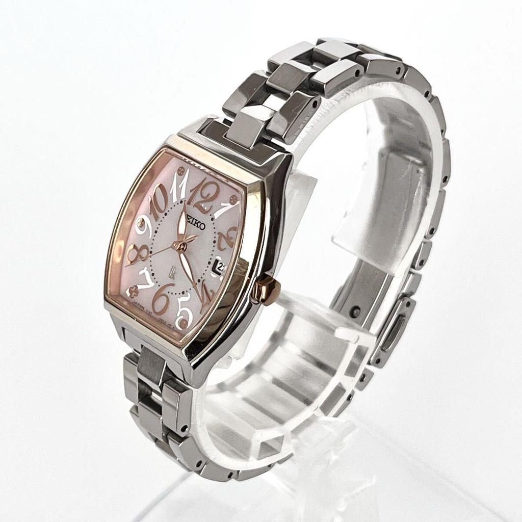 Used [In operation] Polished SEIKO SEIKO LUKIA women's watch solar good condition shell dial gold s2356