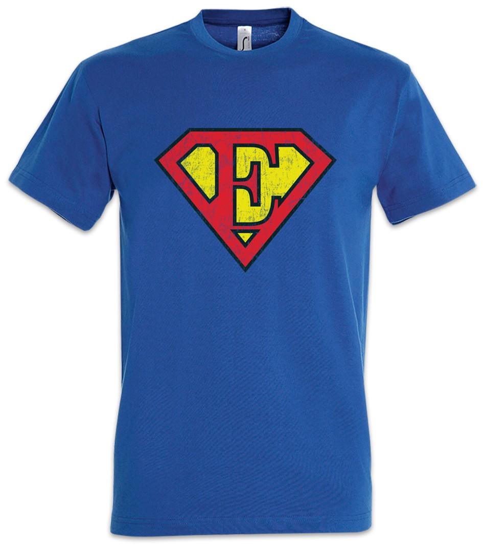 Super E men s T-shirt letter initials first name last name man carnival S