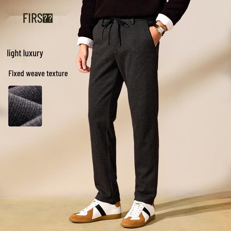 

Shanshan Men s Thickened Warm Business Casual Trousers 36