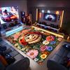 1PC Custom Name Ladybug Garden Theme Floor Mat Ideal for Living Room, Game Rooms, Office, Bedroom,Floor Mat Playful Design