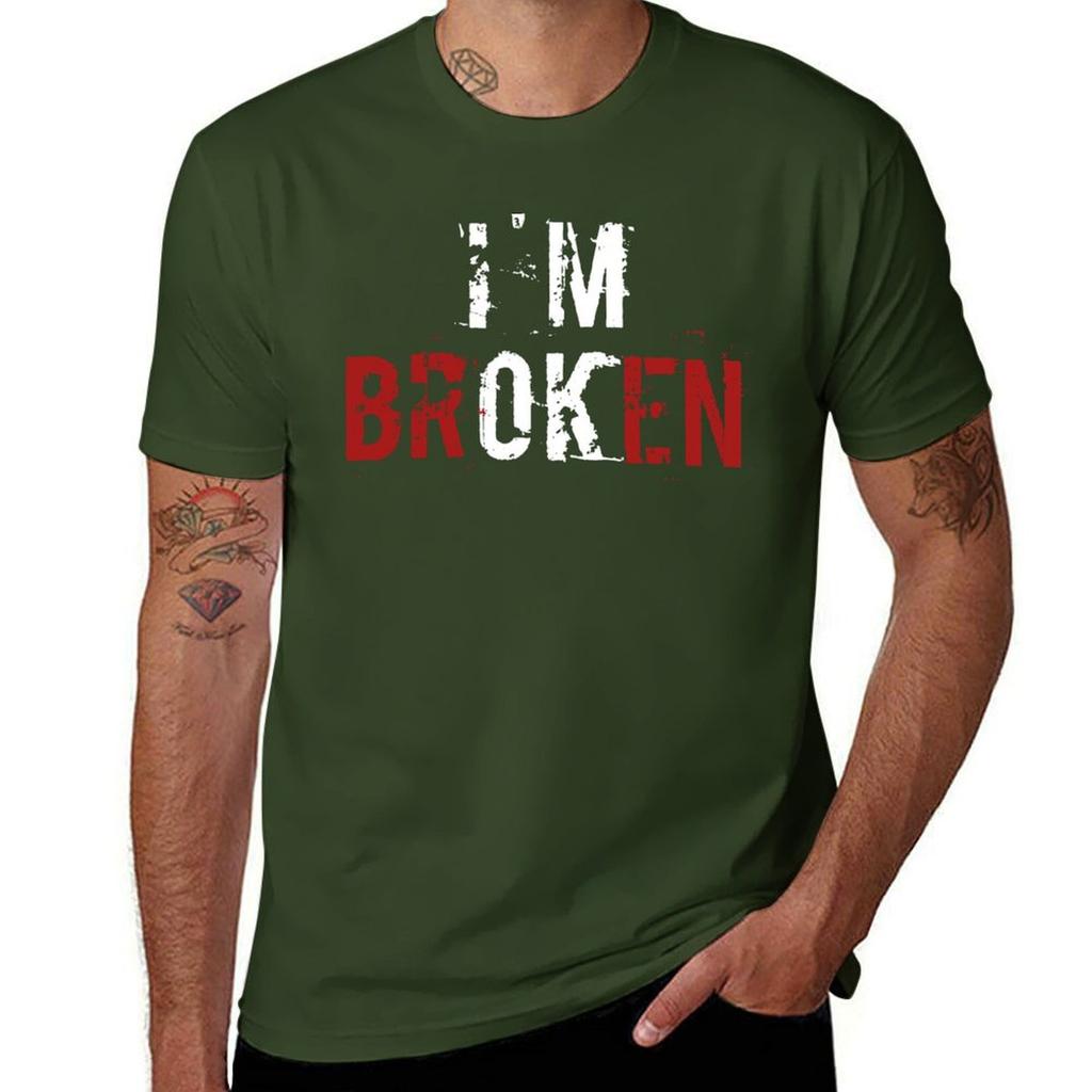 Im Broken OK T-Shirt Short sleeve tee anime clothes men t shirt