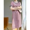 Women's Summer Pink Geometric Dress Casual Short Sleeve Shift Dress