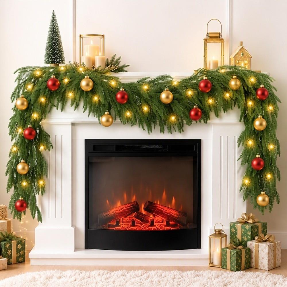 Pine Needles Realisticl Green Garland Christmas Decoration Garland Christmas Decorations
