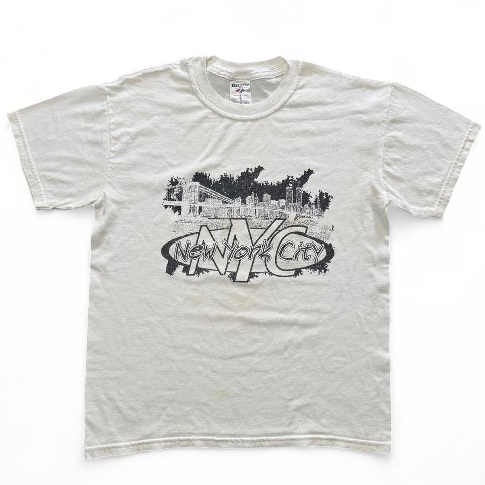Vintage New York City Retro NYC USA State White Graphic T-shirt 19x25 XXL