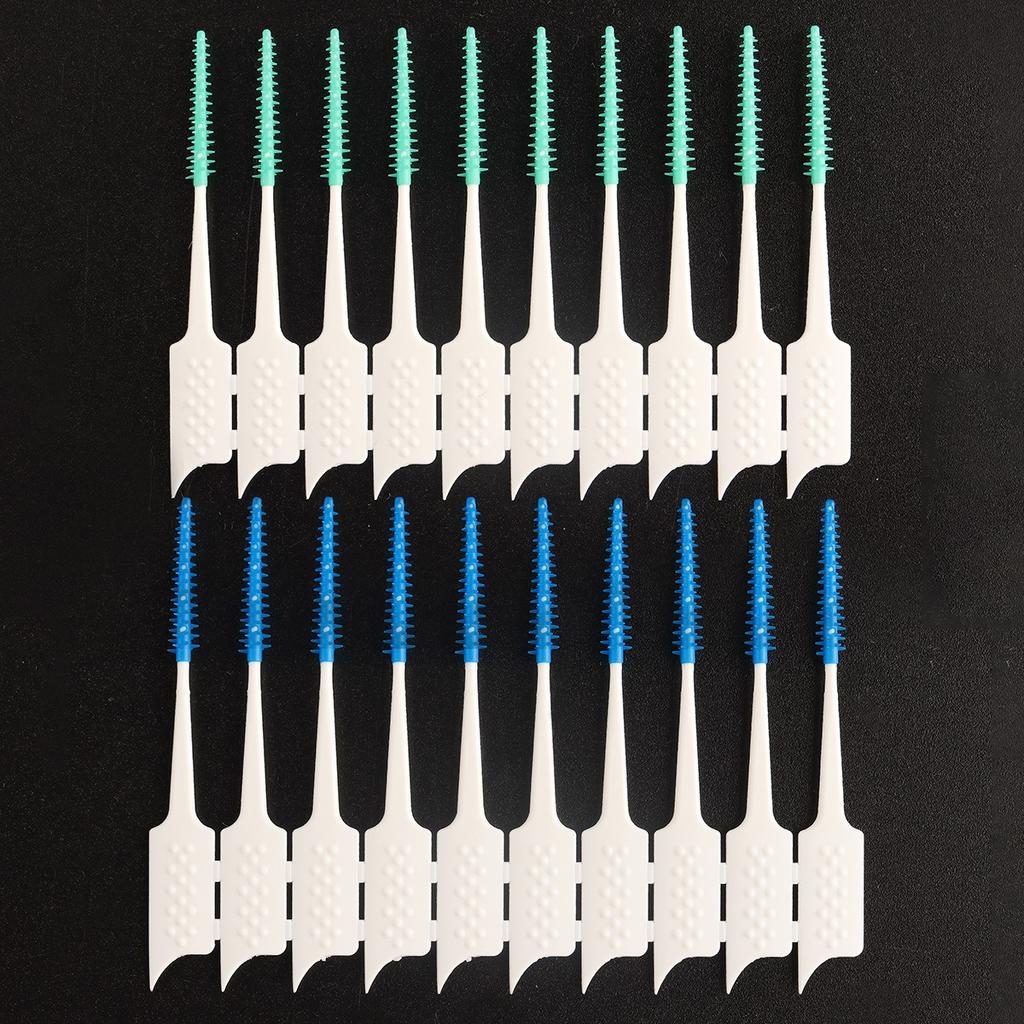 200Pcs/box Interdental Brush Soft Rubber Teeth Cleaning Tools Dental Cleaning Between Teeth Toothbrush Oral Hygiene Care Tools