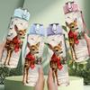 1PC Deer In Snowy Winter Forest 750ml Color Plastic Sports Water Bottle Leakproof Flip Straw Lid Suitable for Sports Office Home Use