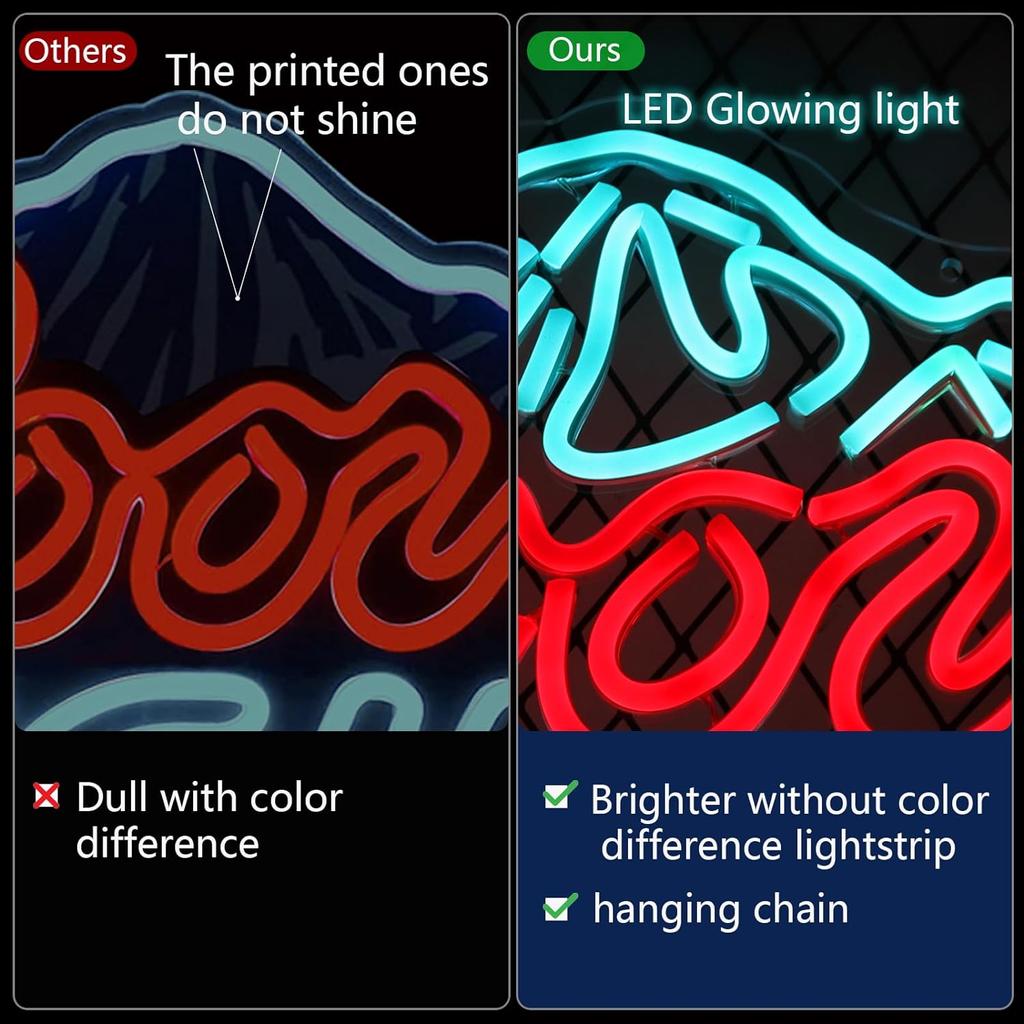 Crs LIGHT Neon Signs 5V Led USB Powered Neon Hanging Wall Art Decor Light On/Off Switch for Man Cave Bar Party Birthday Gifts