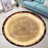 Farmhouse Rustic Tree Rings Rustic Area Rug Round Circle Carpet Livingroom Bedroom Floor Mats for Bathroom Modern Home Decor