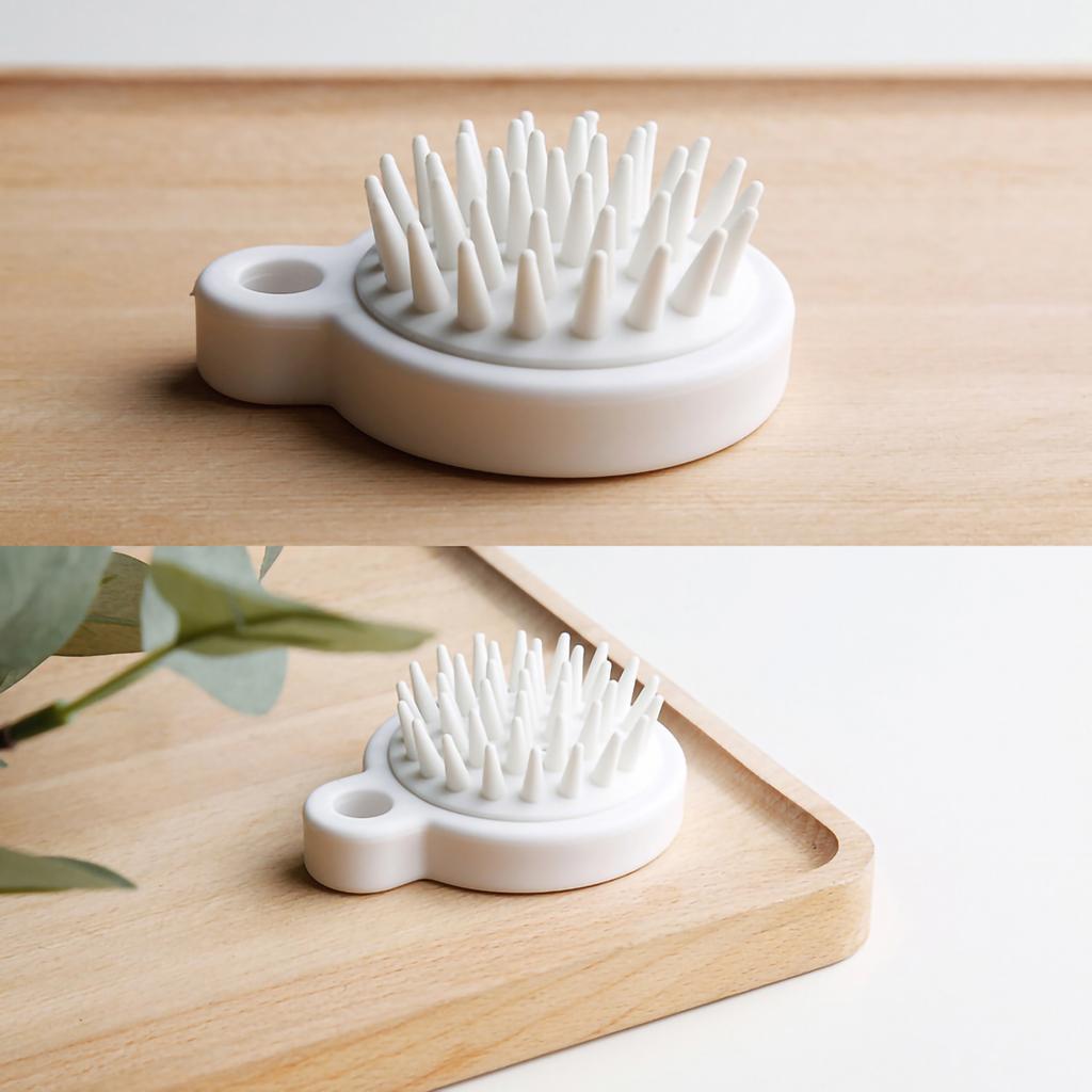 Hair Scalp Massager Silicone Shower Shampoo Brush Scalp Cleaning Scrubber Tool