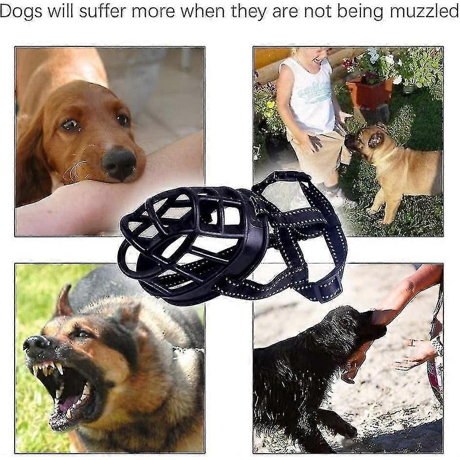 Soft Basket Dog Muzzle with Secure Comfortable Fit for Bite Chewing and Barking Prevention