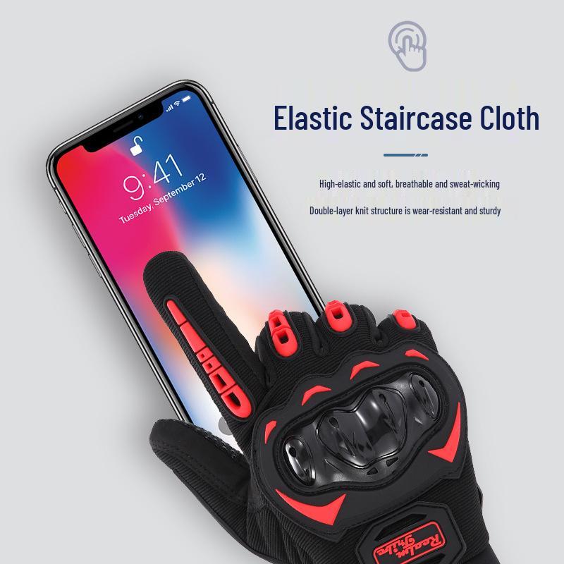 Anti-slip Full-Finger Touchscreen Motorcycle & Racing Gloves for Off-road and Electric Vehicle Riding