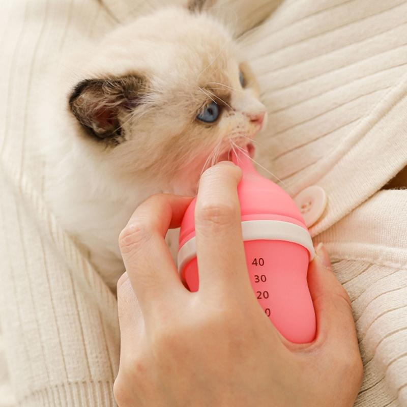 Nursing For Kittens Durable Pet Feeding Bottles Safe Silicones Control Anti Choke Milk Dispenser