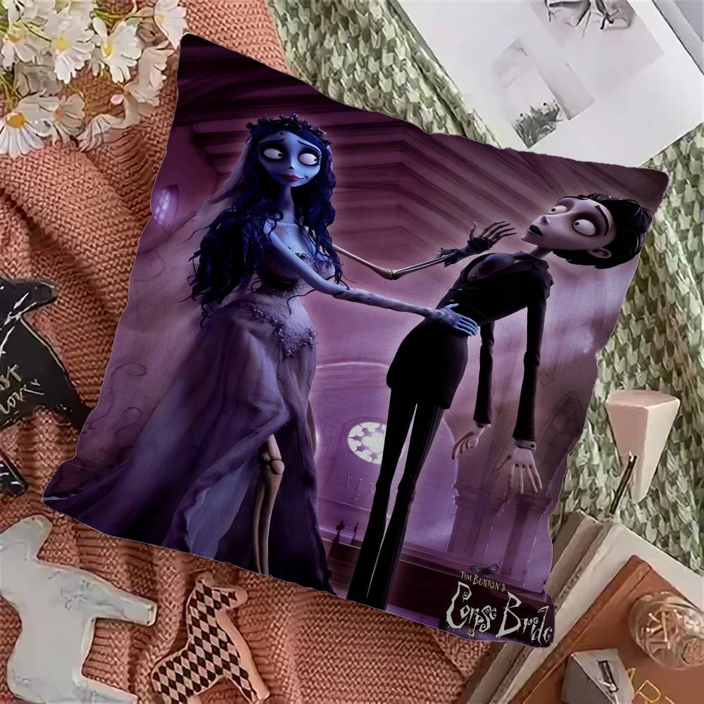 C-Corpse Bride Personalized Pillow Cover Kids Bedroom Wild Party Decor Pillowcase Kid Birthday Shower Gift