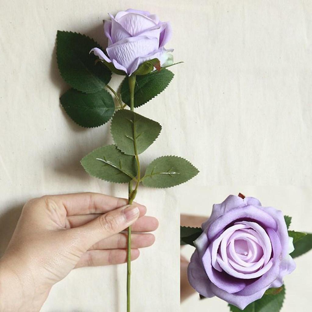 Elegant Artificial Flowers Rosaceae Flannel Rose Flower Bouquet diy Holiday Centerpieces Grave Decorations