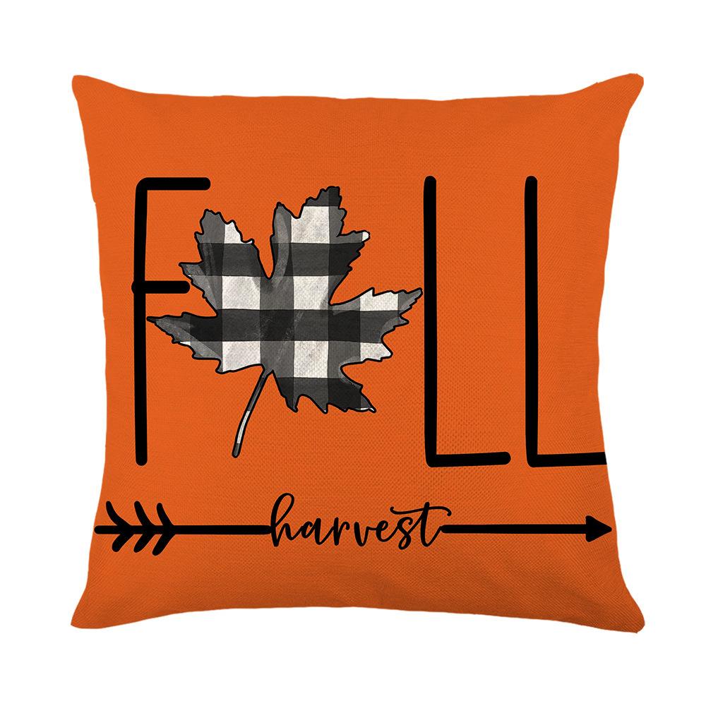 Festive Thanksgiving Pumpkin Pillowcase Decorative Cushion Cover Environmental Friendly Pillowcase with Pumpkin Print