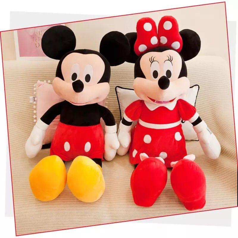 Adorable Mickey Mouse And Minnie Plush Dolls Perfect For Kids Birthday Celebrations