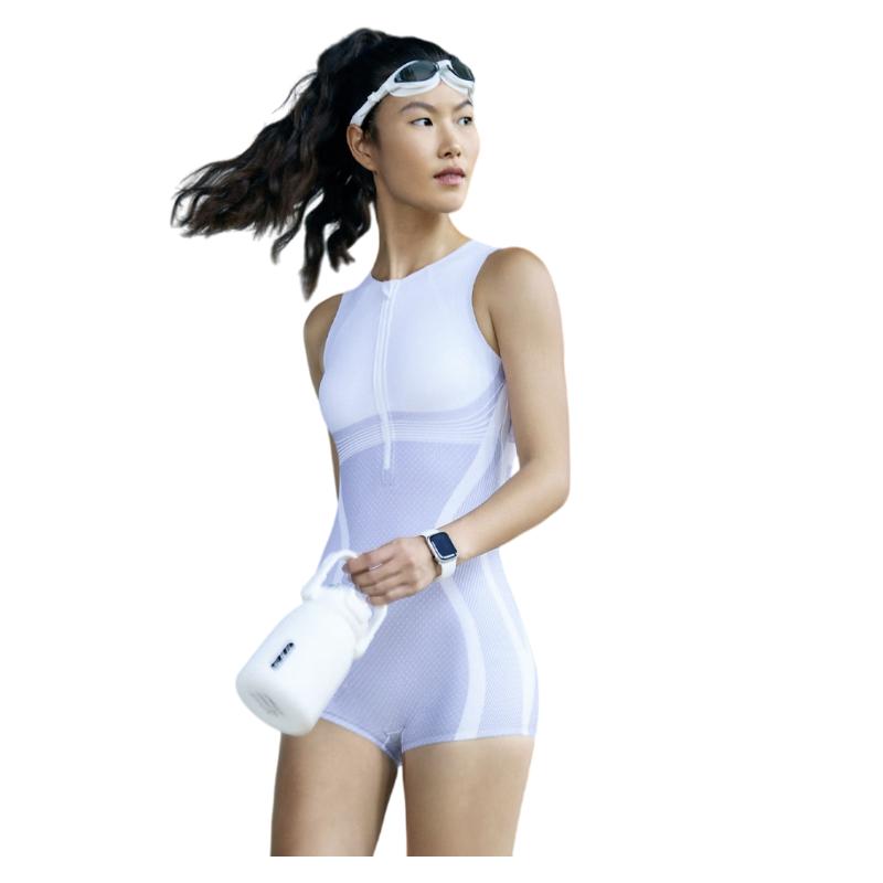 WATERTIME Women's One-Piece High-Neck Square-Leg Professional Swimwear