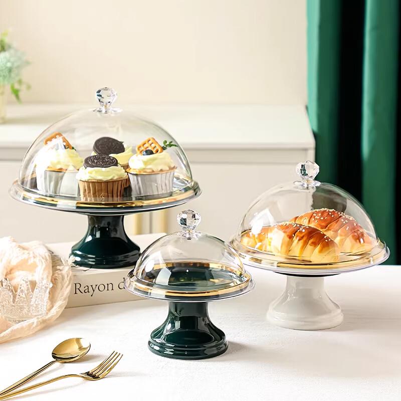Nordic Ceramic High-Foot Dessert Tray