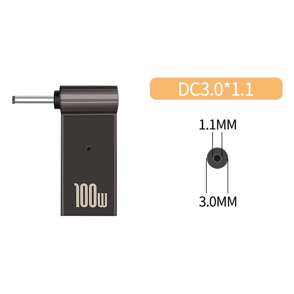 100W 5A spouštěcí konektor ze slitiny zinku Konvertor PD se světelnou hlavou DC na typ C samičí napájecí adaptér