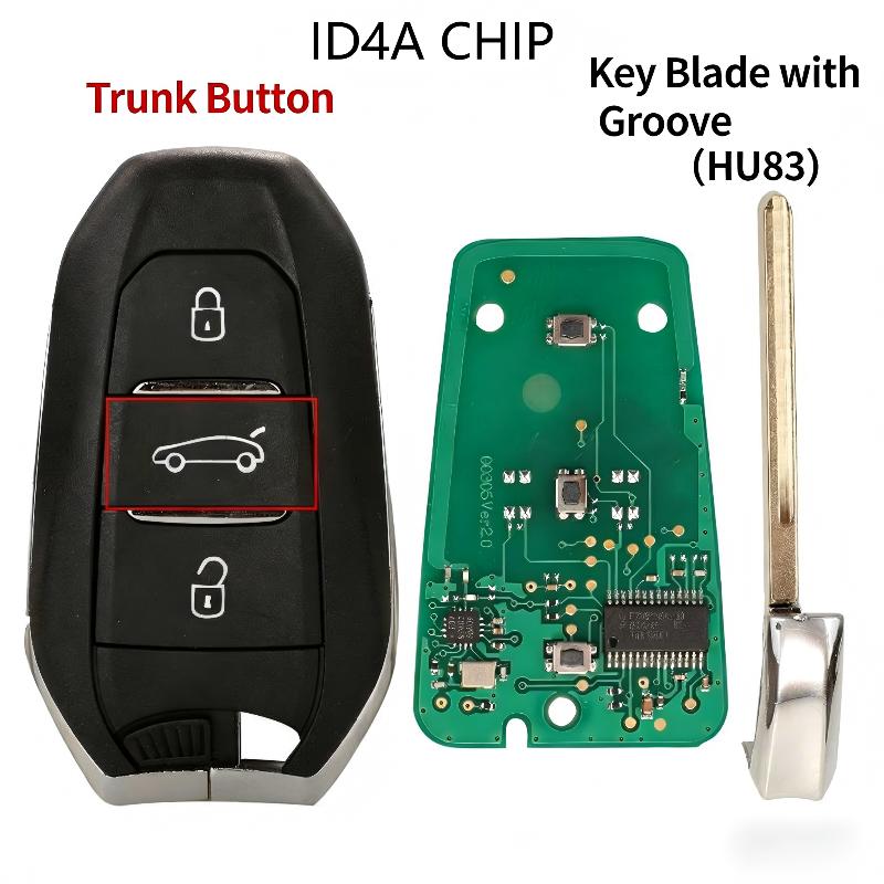 Smart Remote Car Key 433MHz ID46/4A For 208 308 508 3008 5008 DS3 DS4 DS5 C3 C4 C5 2010+ IM2A A01TAB