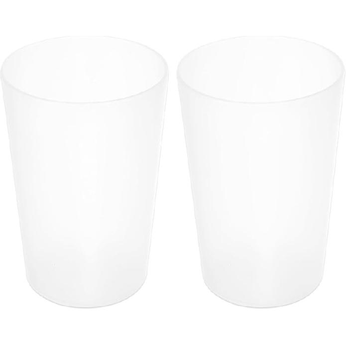 VOCOSTE 2pcs Bathroom Toothbrush Tumblers PP Cup for Bathroom Kitchen, Color Clear, 4.52  x3.03