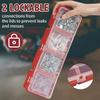 3 PCS 4 Compartment Screw Organizer Box with Lid Hardware Accessory Case Parts Storage Box  Garage