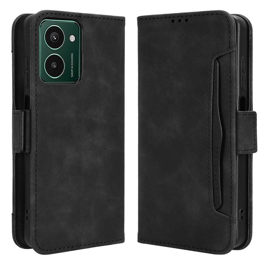 

Для HMD Pulse/Pulse Pro/Pulse+ Чехол Множество слотов для карт Кожаная подставка Чехол для телефона Black