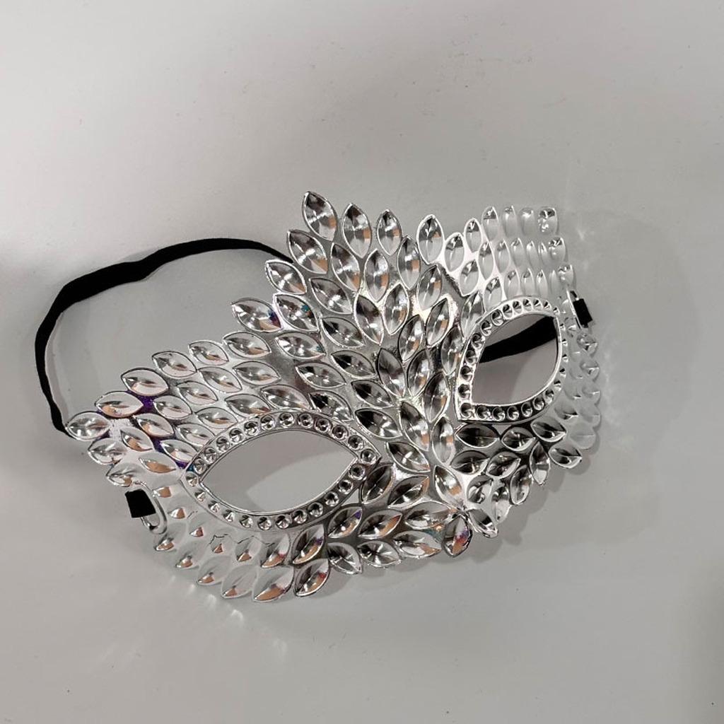 Plastic Halloween Mask Electroplated Decorative Costume Mask Party Masquerade Mask Delicate For Birthday Party Carnival Parade