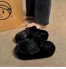 Thick-bottomed Fluffy Slippers Women's Outer Wear Bag Head Half-tow Internet Celebrity Warm and Velvet Popular Office Home Cotton Slippers