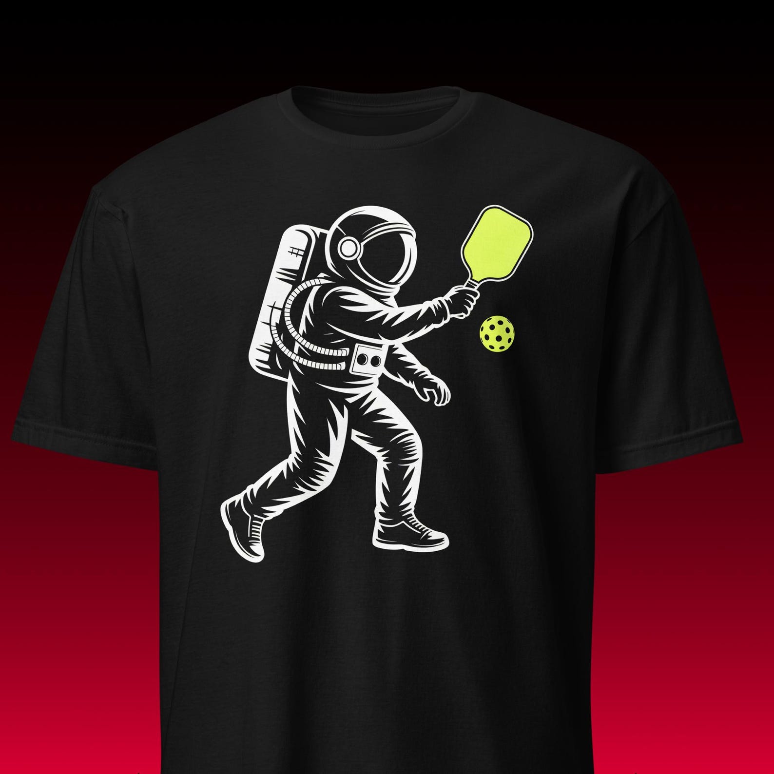 Pickleball T-Shirt | Astronaut in Space | Funny Sports Humor 2XL