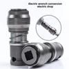 1Set Silver Electric Hammer Conversion Adapter Metal Drill Bit Adapter  Power Tool Accessory