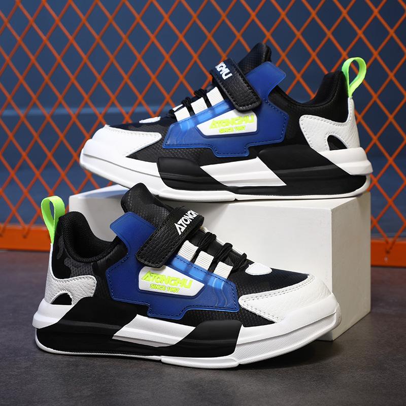 Children's Sports Shoes Spring and Summer New Waterproof Leather Surface Boys Running Shoes Middle and Old Children Fashion Versatile Classmates Girls