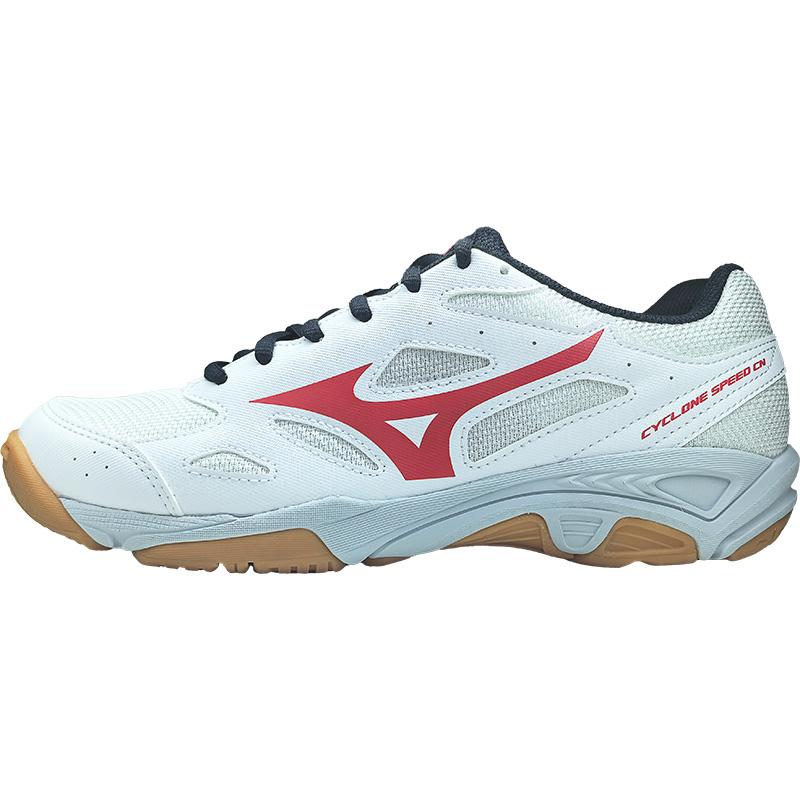 Mizuno Cyclone Speed CN Unisex Volleyball Shoes White Red Black V1GA218121 45