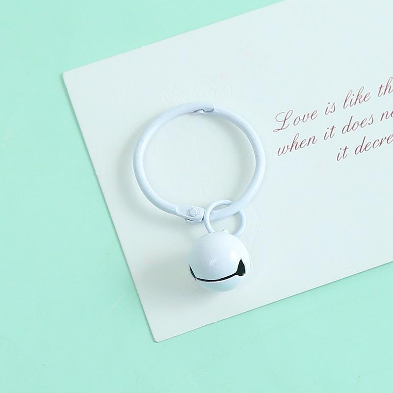 Colorful 14mm Alloy Card Ring Bell Keychain Pendant for DIY Accessories