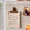 Dollhouse Canvas Hook-Design Cloth Material Calendar Wall Calendar, High-Value Retro Design, Worthy Wall Calendar Decoration