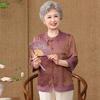 Women's Tang Suit Top: Seven-Sleeve Chinese Style for Middle-Aged & Elderly