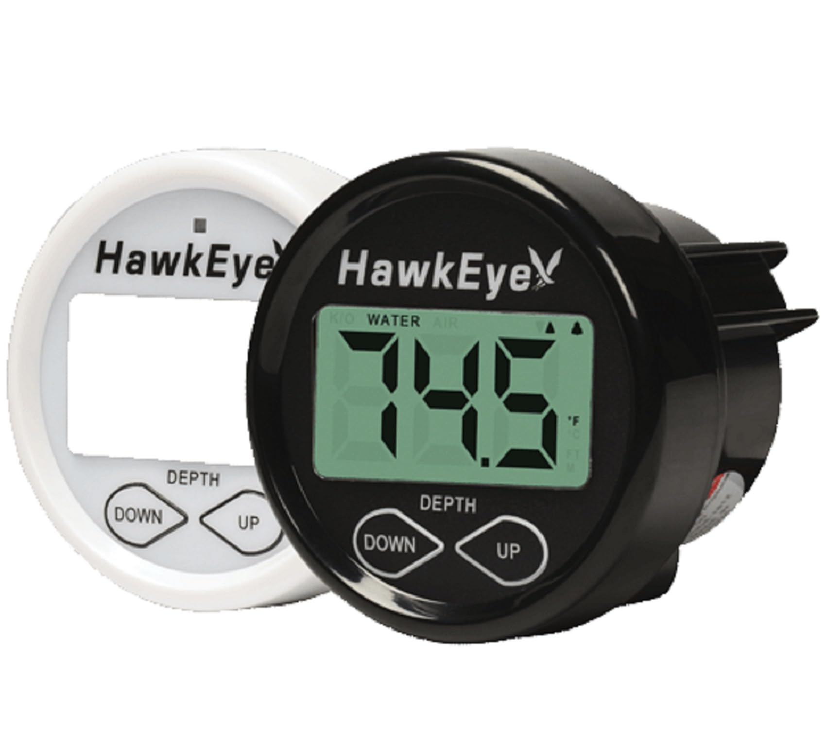 

HawkEye Depth Sounder with Temperature Transducer DT2BX-TH In-Dash Thru-Hull чорний