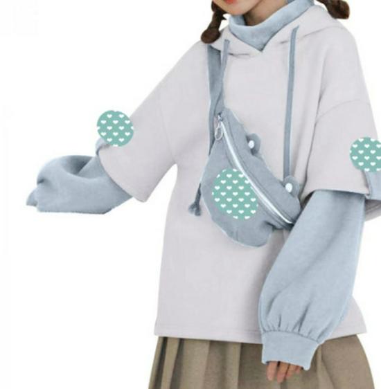 

Женская толстовка с капюшоном свободного кроя на флисовой подкладке - Идеально для весны и осени XXXL