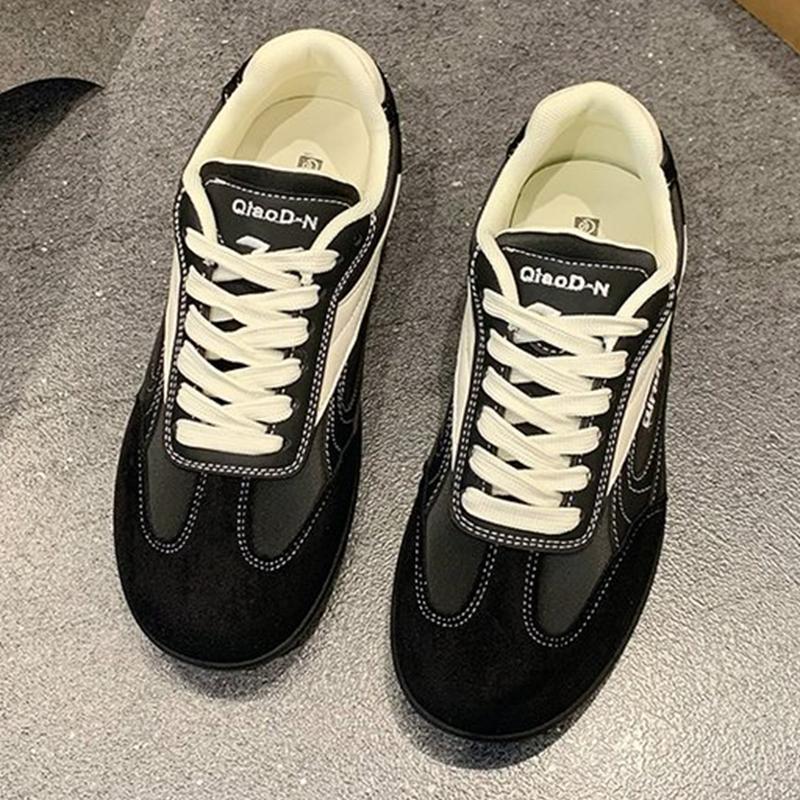 Fashion Fashion Mix Color Women'sneakers Autumn 2025 Lace Up Lightweight Walking Sports Shoes Woman Faux Suede Flats Casual Flats Female