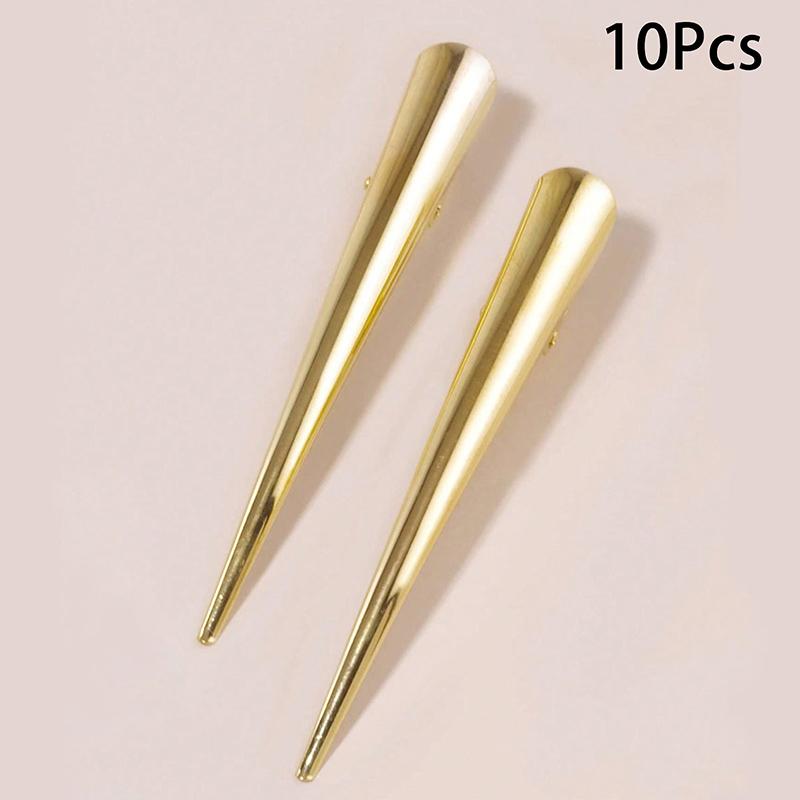 5/10Pcs Long Metal Hair Clips Horn Clip Hair Clamps Hair Accessories Duck Teeth Hairdressing Salon Tip Clip