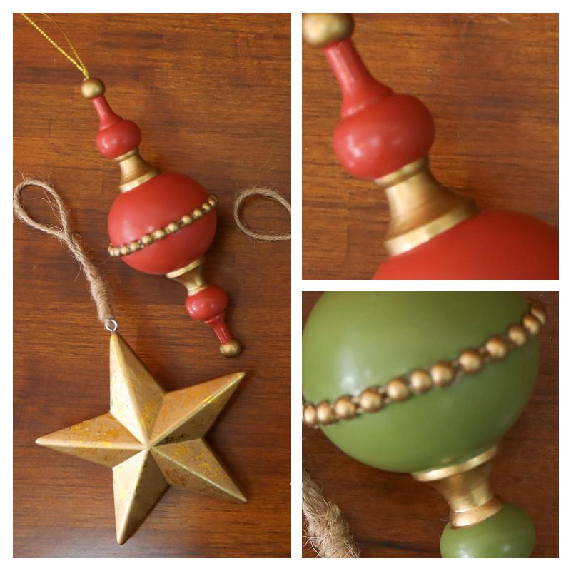 Christmas Traditional Wooden Acorn Pentagram Pendant Tree And Window Decoration