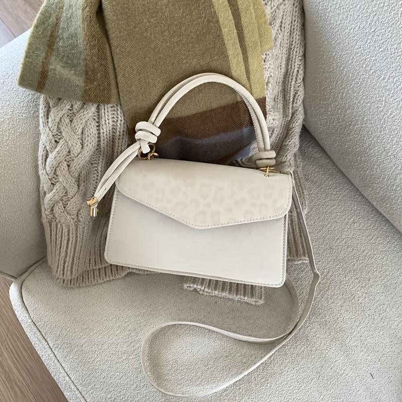 Women s handbag, retro leopard print fashionable understated crossbody bag, niche design handbag, suitable for work, shopping, commuting, and dates.