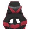 Gaming Chair with Footrest Black and Burgundy Artificial Leather