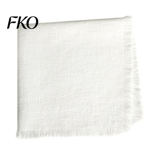 Natural Feel Napkins Boho Linen Napkin, 18 Inch Washable Fringed Fabric Rustic Farmhouse Style Napkin for Dining Table Home Wedding Bridal Shower Soft