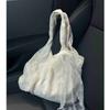 JIAERDI Fairycore Aesthetic White Handbag Women 2025 Summer Sweet Lace Bow Shoulder Bags Ladies Large Capacity Underarm Bag Y2k