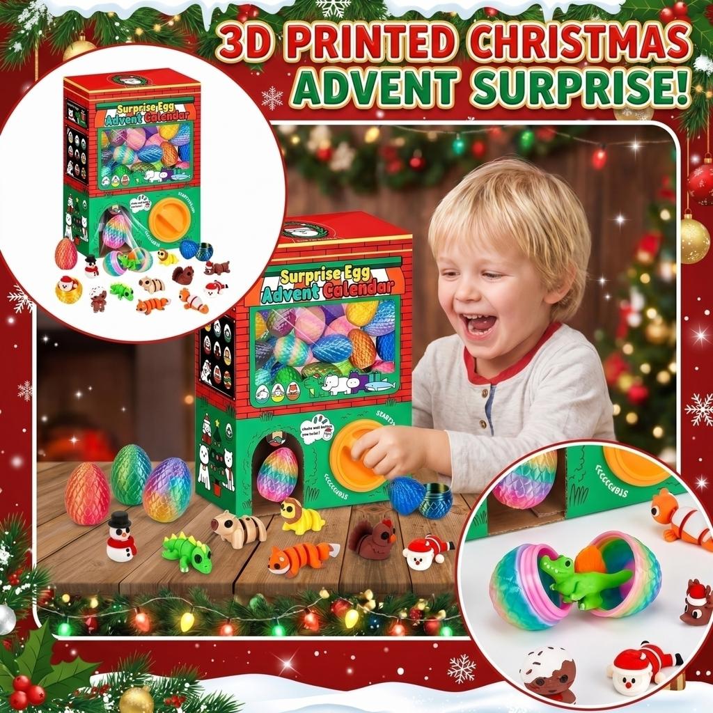 Überraschungsei Adventskalender mit mehreren Kleintierfiguren und Kapseln Enthält interaktiven Ausgabegerät für tägliche Überraschungen