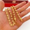 Dubai Necklacealluvial Gold Necklace Men's Frosted Round Beads Dragon Head Plated Color Gold-Like